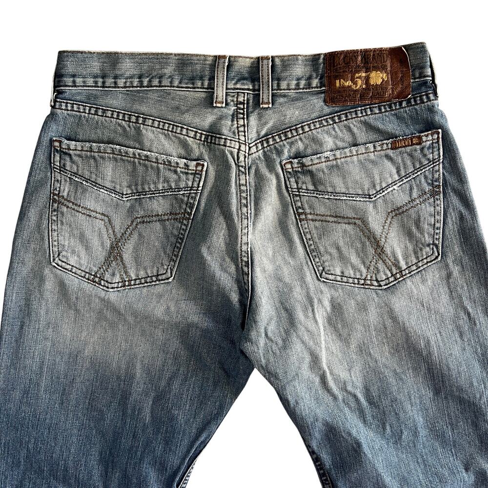 Lucky Brand Dungarees Santa Fe Jeans Men’s 32 Blue USA Made Straight Leg - Picture 5 of 10